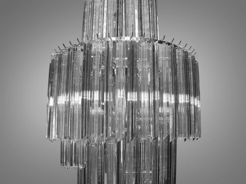 Люстра кришталева підвісна Diasha E14 Хром 82203/600xH1500G 82203/600xH1500G фото