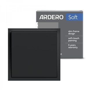 Кнопковий вимикач одноклавішний Ardero Soft EV141-B 10А чорний 81086 фото