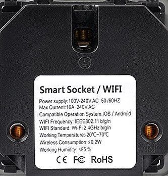 Двойная розетка с WiFi Черный Стекло (G157D-STX2.WF.BL) G157D-STX2.WF.BL фото