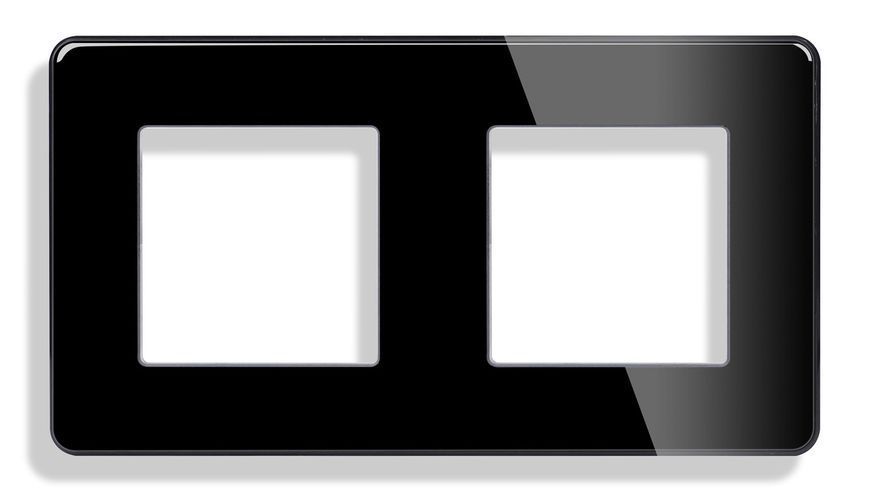 Двойная розетка с WiFi Черный Стекло (G157D-STX2.WF.BL) G157D-STX2.WF.BL фото