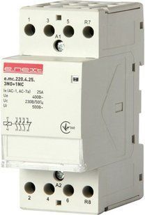 Контактор модульный E-NEXT e.mc.220.4. 25.3NO+1NC, 4р, 25А p005021 фото
