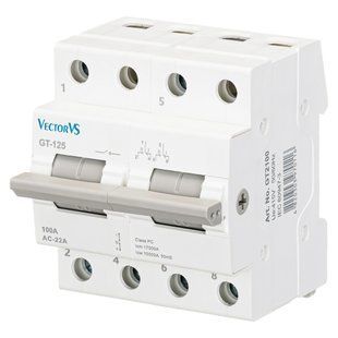 Модульный переключатель нагрузки Vector GENESIS 2P 100А (1-0-2) на DIN-рейку GT2100 фото