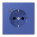 Розетка JUNG с заземлением и USB тип C, цвет синий (bleu outremer 31) 250V/16A LC1520-18C206