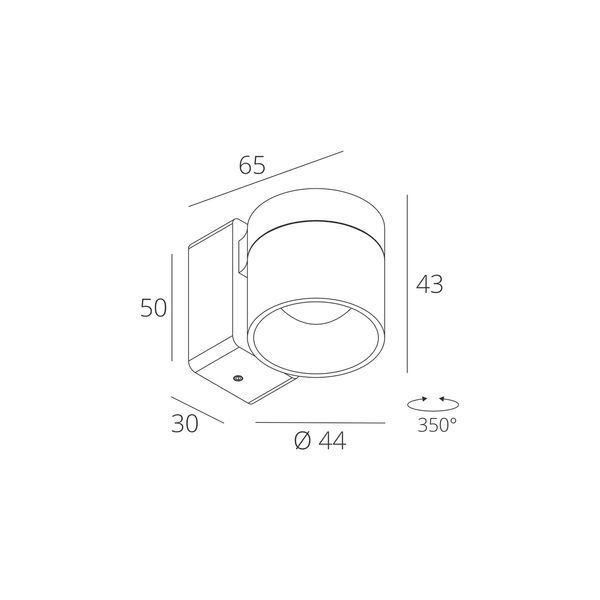 Настенный светильник Skarlat RWLB083-1 1&times;4W BK 4000K 61230 фото