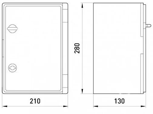 Шафа удароміцна з АБС-пластика e.plbox.210.280.130.blank, 210х280х130мм, IP65 CP5001 фото