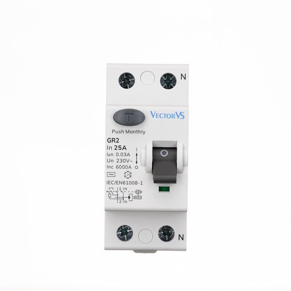 ПЗВ Vector 2P 16A 30mA тип AC 6kA для захисту від ураження струмом GRS162P030AC06 фото