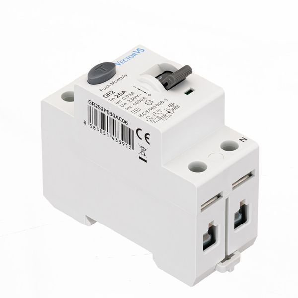 ПЗВ Vector 2P 16A 30mA тип AC 6kA для захисту від ураження струмом GRS162P030AC06 фото