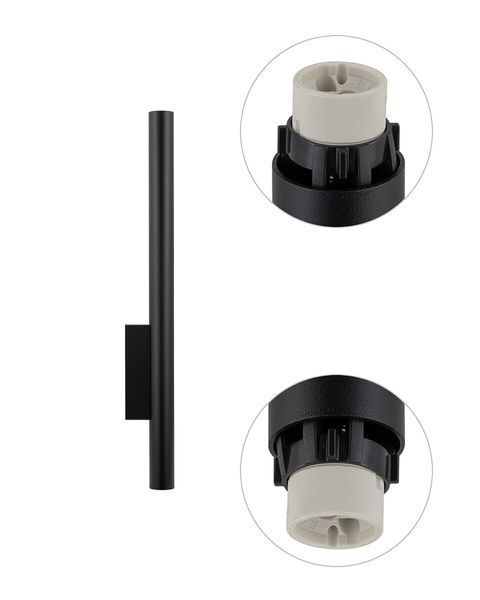 Бра Nowodvorski FOURTY WALL XL GU10 2&times;10W чорне 60 см для сучасних інтер'єрів 10759 фото