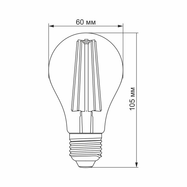 Лампа LED VIDEX Filament A60FF 08W E27 1200K VL-A60FF-08271 фото