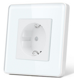 Умная WiFi розетка Белый Стекло из З/К + Шторки G86D-ST.WF.WT) G86D-ST.WF.WT фото