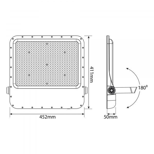 LED прожектор VIDEX PREMIUM F2 400W 5000K 220V VL-F2-4005G фото