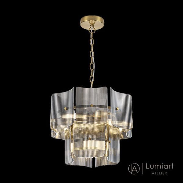 Підвісна люстра Lumiart Atelier BL5018-1 ERICA золото на 5 ламп E14 для вітальні 81123 фото