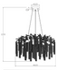 Люстра підвісна LUMINARIA EMMA 8xE14 R600 BLACK 230V IP20 6951712317655 фото 2