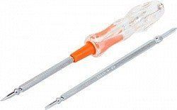 Индикатор-отвертка E-NEXT e.tool.test07, 190х4,5хph1, прямой+крестовый АС100-500В. t001107 фото