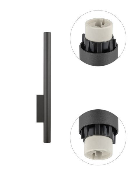 Бра Nowodvorski FOURTY WALL XL GU10 2&times;10W Umbra Gray 60 см сучасне настінне 10893 фото