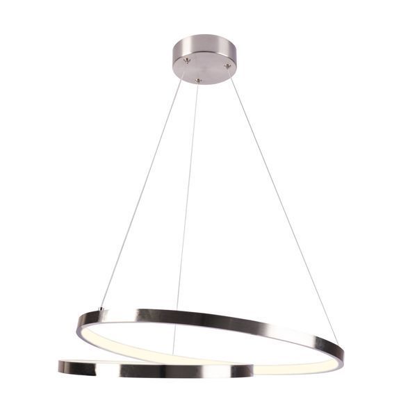 Люстра Goldlux Zefira 50 Led 1x40W 4000K 3700Lm IP20 серебряный 328045 фото