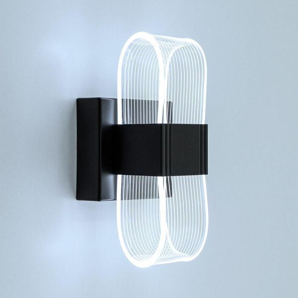 Светильник LED настенный, бра LUMINARIA LUMIERA SQUARE 12W S ON/OFF BLACK/CLEAR 6951427264565 фото