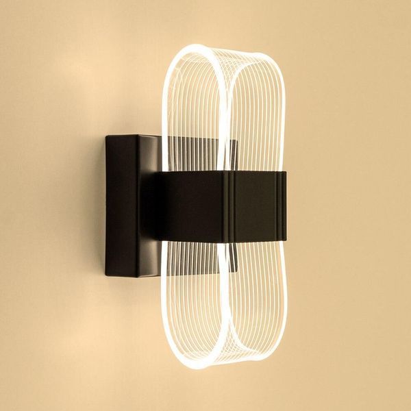 Светильник LED настенный, бра LUMINARIA LUMIERA SQUARE 12W S ON/OFF BLACK/CLEAR 6951427264565 фото
