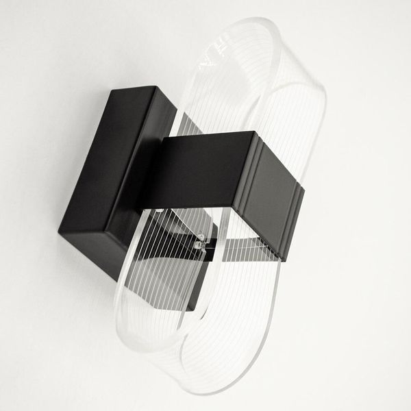 Светильник LED настенный, бра LUMINARIA LUMIERA SQUARE 12W S ON/OFF BLACK/CLEAR 6951427264565 фото