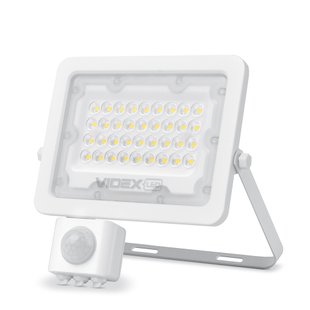 Прожектор LED F2e 30W 5000K з датч. руху і освіт. VIDEX VL-F2e305W-S фото