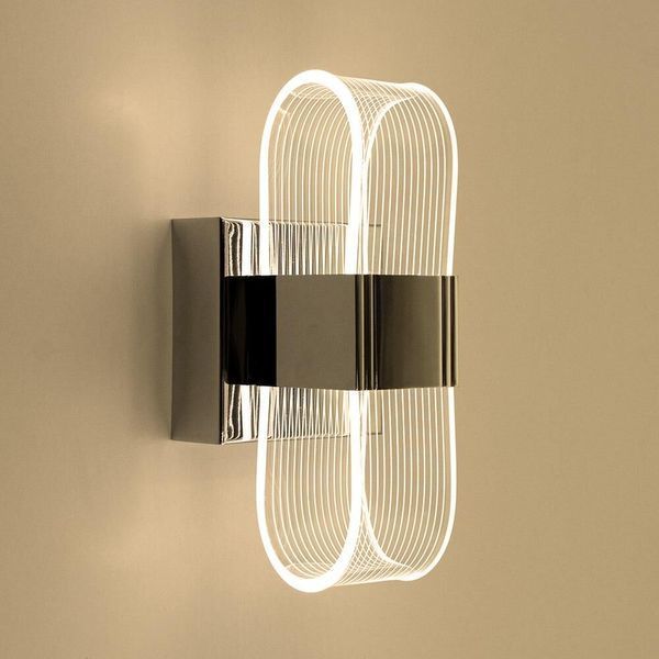 Світильник LED настінний, бра LUMINARIA LUMIERA SQUARE 12W S ON/OFF CHROME/CLEAR 6951427264558 фото