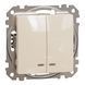 Двухклавишный выключатель Schneider Electric Sedna Design & Elements с подсветкой бежевый SDD112105L SDD112105L фото