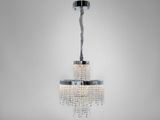 Хрустальная люстра LED 376 золотистая с двумя уровнями подвесок 376-400GD Diasha 376-400GD фото
