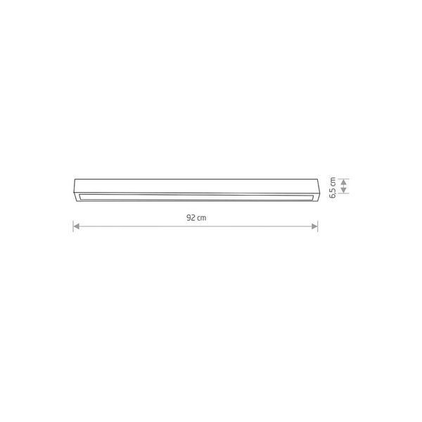 Светильник Nowodvorski STRAIGHT LED GRAPHITE CEILING 90 PL 7553 фото