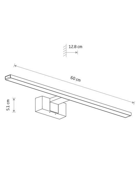 Настенный светильник Nowodvorski CEZANNE LED 15W 4000K IP44 белый подсветка для зеркала 10684 10684 фото