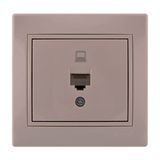 Розетка Lezard Mira 1-на комп RJ45 крем з кремовою вставкою 701-0303-139 фото