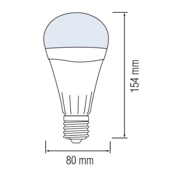 Лампа акумуляторна 12W 6400K E27 EMRGN LED BULB 001-055-0012-010 фото