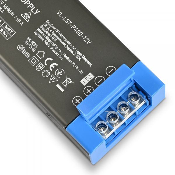 Блок питания для LED ленты VIDEX DC12V 33.3A 400W IP20 (VL-LST-P400-12V) VL-LST-P400-12V фото