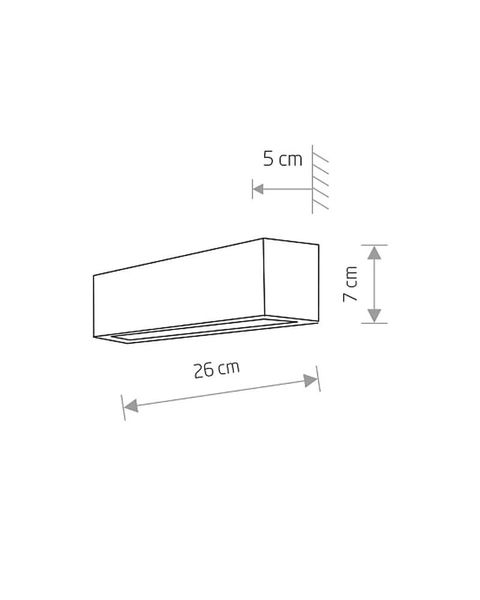 Світильник Nowodvorski STRAIGHT WALL GRAPHITE XS PL 6350 фото