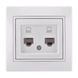 Розетка Lezard Mira 2-х комп. RJ45 белая с белой вставкой 701-0202-141 фото