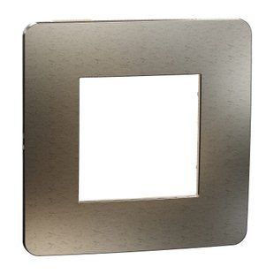 Одноместная рамка Schneider Electric Unica New NU280251M матовая бронза/беж NU280251M фото