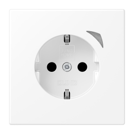 Розумна розетка JUNG HOME Energy 250V/16А з заземленням, білий матовий BTLS1521SEWWM фото