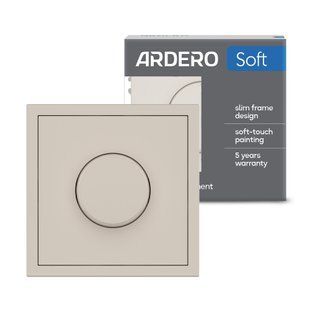 Поворотний світлорегулятор Ardero Soft пісочний для LED 5-100W 81198 фото